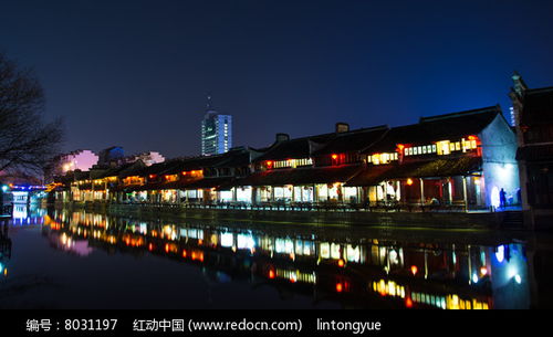 嘉興月河街夜景高清圖片下載 紅動網